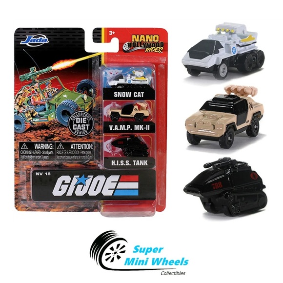 Gi-Joe 3 Pack Jada Nano Hollywood Rides Global Toy Figures - Picture 2 of 4